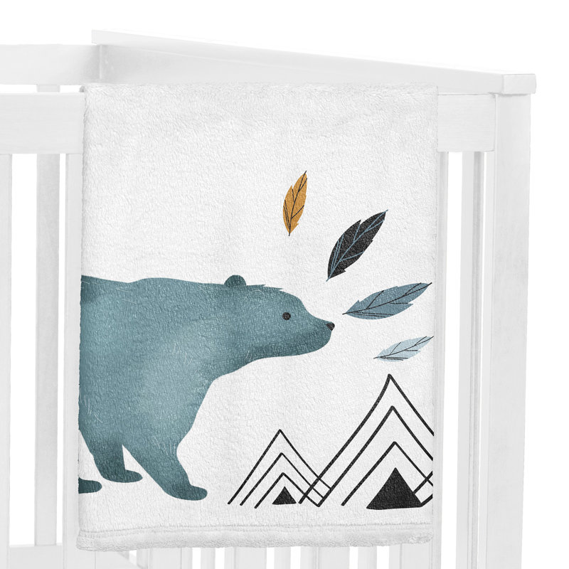 Bear Mountain Milestone Baby Blanket By Sweet Jojo Designs